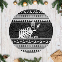 New Zealand Christmas Rugby Tree Skirt Meri Kirihimete All Black Maori - Polynesian Pride