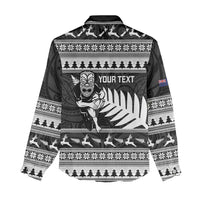 New Zealand Christmas Rugby Personalised Women Casual Shirt Meri Kirihimete All Black Maori - Polynesian Pride