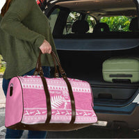 New Zealand Christmas Rugby Personalised Travel Bag Meri Kirihimete All Black Maori Pink Version - Polynesian Pride