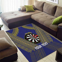 Personalised Niue Darts Area Rug Dart Board Hiapo Pattern - Polynesian Pride