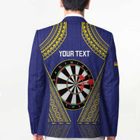 Personalised Niue Darts Blazer Dart Board Hiapo Pattern - Polynesian Pride