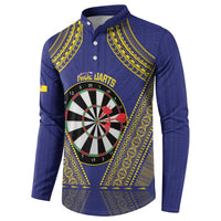 Personalised Niue Darts Button Sweatshirt Dart Board Hiapo Pattern - Polynesian Pride