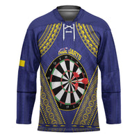Personalised Niue Darts Hockey Jersey Dart Board Hiapo Pattern - Polynesian Pride
