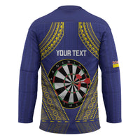Personalised Niue Darts Hockey Jersey Dart Board Hiapo Pattern - Polynesian Pride