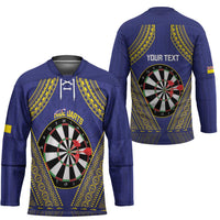 Personalised Niue Darts Hockey Jersey Dart Board Hiapo Pattern - Polynesian Pride