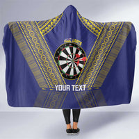 Personalised Niue Darts Hooded Blanket Dart Board Hiapo Pattern - Polynesian Pride