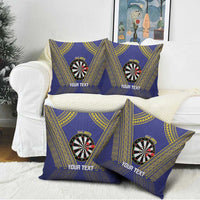 Personalised Niue Darts Pillow Cover Dart Board Hiapo Pattern - Polynesian Pride