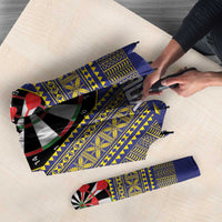 Personalised Niue Darts Umbrella Dart Board Hiapo Pattern - Polynesian Pride