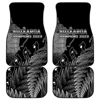 Custom New Zealand Silver Fern Rugby Car Mats All Black Go Champions 2023 With Trophy Proud LT14 Black - Polynesian Pride