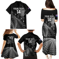 Custom New Zealand Silver Fern Rugby Family Matching Puletasi Dress and Hawaiian Shirt All Black Go Champions 2023 With Trophy Proud LT14 - Polynesian Pride