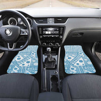 Blue Bula Fiji Car Mats Unique Masi Tapa Pattern