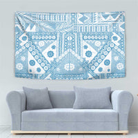 Blue Bula Fiji Tapestry Unique Masi Tapa Pattern LT14 - Polynesian Pride