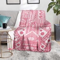 Pink Bula Fiji Blanket Unique Masi Tapa Pattern LT14 - Polynesian Pride