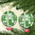 Hawaiian Quilt Ceramic Ornament Tiki Tropical Retro Green Version LT14 Circle Green - Polynesian Pride