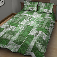 Hawaiian Quilt Quilt Bed Set Tiki Tropical Retro Green Version LT14 - Polynesian Pride