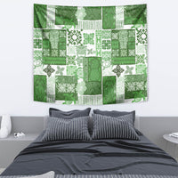 Hawaiian Quilt Tapestry Tiki Tropical Retro Green Version LT14 - Polynesian Pride