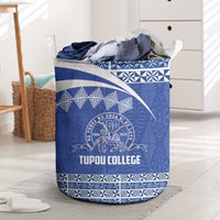 Tonga Tupou College Toloa Laundry Basket 160 Years Anniversary Tongan Ngatu Pattern
