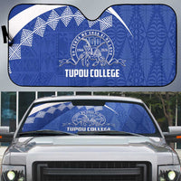 Tonga Tupou College Toloa Auto Sun Shade 160 Years Anniversary Tongan Ngatu Pattern