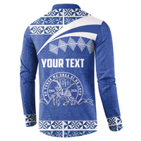 Personalised Tonga Tupou College Toloa Button Sweatshirt 160 Years Anniversary Tongan Ngatu Pattern
