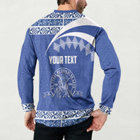 Personalised Tonga Tupou College Toloa Button Sweatshirt 160 Years Anniversary Tongan Ngatu Pattern