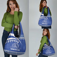 Tonga Tupou College Toloa Grocery Bag 160 Years Anniversary Tongan Ngatu Pattern