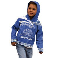 Personalised Tonga Tupou College Toloa Kid Hoodie 160 Years Anniversary Tongan Ngatu Pattern