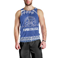 Personalised Tonga Tupou College Toloa Men Tank Top 160 Years Anniversary Tongan Ngatu Pattern