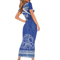Personalised Tonga Tupou College Toloa Short Sleeve Bodycon Dress 160 Years Anniversary Tongan Ngatu Pattern