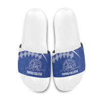Tonga Tupou College Toloa Slide Sandals 160 Years Anniversary Tongan Ngatu Pattern
