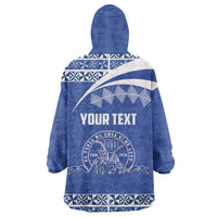 Personalised Tonga Tupou College Toloa Wearable Blanket Hoodie 160 Years Anniversary Tongan Ngatu Pattern