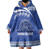 Personalised Tonga Tupou College Toloa Wearable Blanket Hoodie 160 Years Anniversary Tongan Ngatu Pattern
