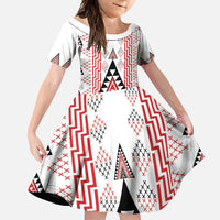 Aotearoa Taniko Family Matching Off Shoulder Maxi Dress and Hawaiian Shirt Niho Taniwha Purapura Whetu Mix Poutama