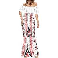 Aotearoa Taniko Mermaid Dress Niho Taniwha Purapura Whetu Mix Poutama