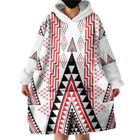 Aotearoa Taniko Wearable Blanket Hoodie Niho Taniwha Purapura Whetu Mix Poutama