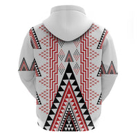 Aotearoa Taniko Zip Hoodie Niho Taniwha Purapura Whetu Mix Poutama