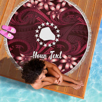 Personalised Cook Islands Mangaia Beach Blanket Tiare Maori Polynesian Waves Tattoo LT14 - Polynesian Pride