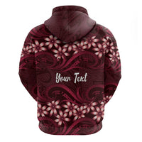 Personalised Cook Islands Mangaia Hoodie Tiare Maori Polynesian Waves Tattoo LT14 - Polynesian Pride