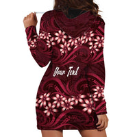 Personalised Cook Islands Mangaia Hoodie Dress Tiare Maori Polynesian Waves Tattoo