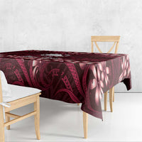 Personalised Cook Islands Mangaia Tablecloth Tiare Maori Polynesian Waves Tattoo