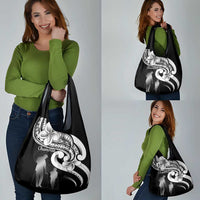 Guam Father's Day Grocery Bag Chamorro Latte Stone Polynesian Pattern