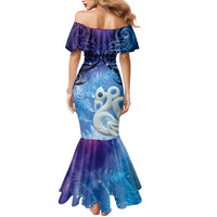 New Zealand Matariki Family Matching Mermaid Dress and Hawaiian Shirt Aotearoa Maori New Year Manaia Galaxy Vibes