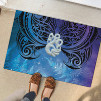 New Zealand Matariki Rubber Doormat Aotearoa Maori New Year Manaia Galaxy Vibes