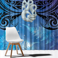 New Zealand Matariki Window Curtain Aotearoa Maori New Year Manaia Galaxy Vibes