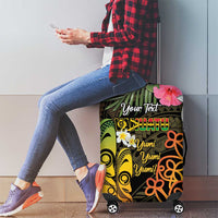Personalised Vanuatu Independence Day Luggage Cover Carving Drum Sand Drawing Turtle LT14 - Polynesian Pride
