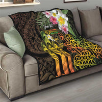 Personalised Vanuatu Independence Day Quilt Carving Drum Sand Drawing Turtle