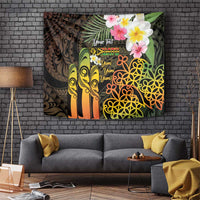 Personalised Vanuatu Independence Day Tapestry Carving Drum Sand Drawing Turtle