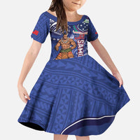 Samoa Independence Day Family Matching Short Sleeve Bodycon Dress and Hawaiian Shirt 1962 Proud Samoan Warrior