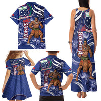 Samoa Independence Day Family Matching Tank Maxi Dress and Hawaiian Shirt 1962 Proud Samoan Warrior