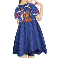 Samoa Independence Day Kid Short Sleeve Dress 1962 Proud Samoan Warrior