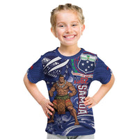Samoa Independence Day Kid T Shirt 1962 Proud Samoan Warrior LT14 Blue - Polynesian Pride